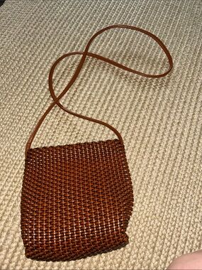 Nine West Woven Crossbody Bag in Brown